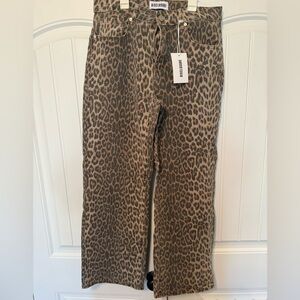 Disclosure leopard baggy jeans